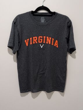 J America Sportswear Charcoal Crewneck Tee University Of Virginia UVA